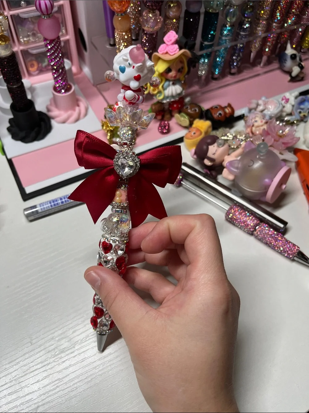 Skullpanda Holiday edition fancy beaded pen